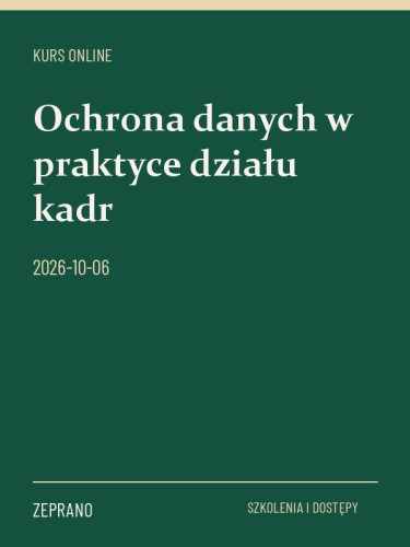 Ochrona danych w praktyce działu kadr