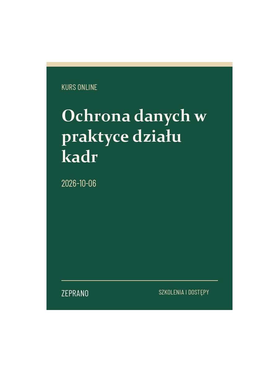 Ochrona danych w praktyce działu kadr